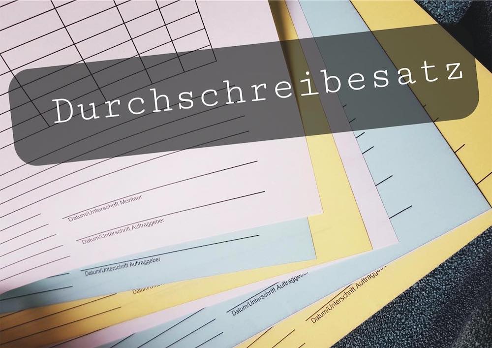Durchschreibesatz